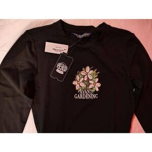 Coney Island Picnic Avant Gardening Cropped‎ Long Sleeve Top XS